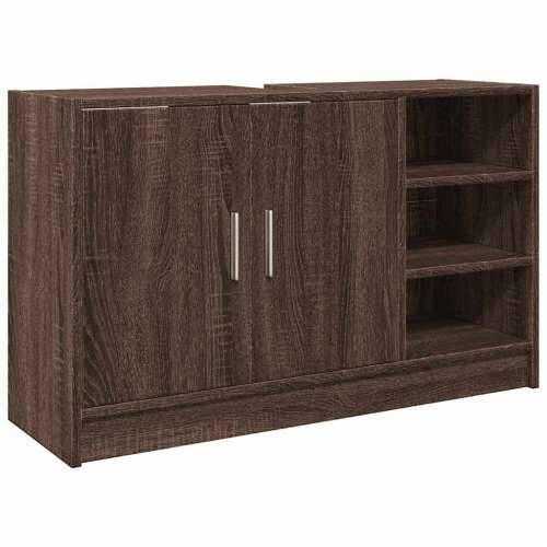 Ormarić za Lavabo - Umivaonik smeđa boja hrasta 90 x 29 x 55 cm drveni - Smeđi hrast 90 x 29 x 55 cm 1 Cijena