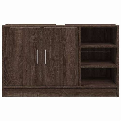 Ormarić za Lavabo - Umivaonik smeđa boja hrasta 90 x 29 x 55 cm drveni - Smeđi hrast 90 x 29 x 55 cm 1 Cijena