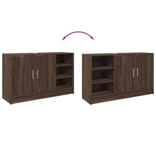 Ormarić za Lavabo - Umivaonik smeđa boja hrasta 90 x 29 x 55 cm drveni - Smeđi hrast 90 x 29 x 55 cm 1 Cijena