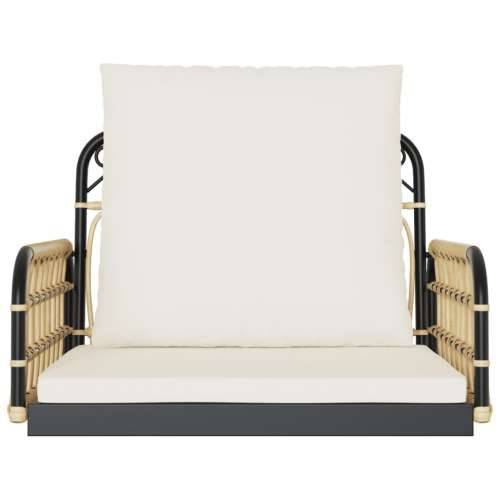 Stolica za ljuljanje s jastucima 63x58x39 cm poliratan i čelik 63 x 58 x 39 cm 1 Cijena