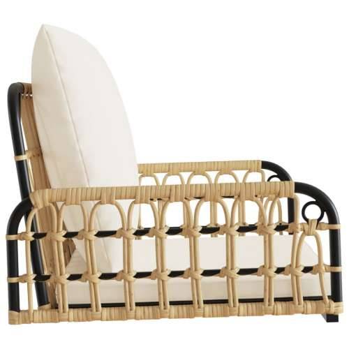 Stolica za ljuljanje s jastucima 63x58x39 cm poliratan i čelik 63 x 58 x 39 cm 1 Cijena