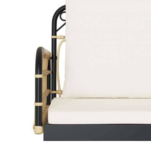 Stolica za ljuljanje s jastucima 63x58x39 cm poliratan i čelik 63 x 58 x 39 cm 1 Cijena