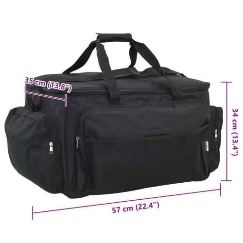 Torba za ribolov vodootporna crna od tkanine Oxford - Crna 57 x 35 x 34 cm Cijena