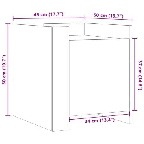 Noćni ormarić dimljena boja hrasta 45x50x50cm konstruirano drvo Dimljeni hrast 1 Cijena
