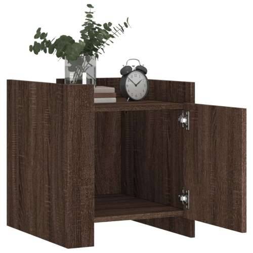 Noćni ormarić smeđa boja hrasta 45x50x50 cm konstruirano drvo - Smeđi hrast 1 Cijena