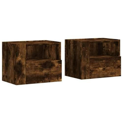 Zidni noćni ormarići 2 kom boja dimljenog hrasta 45x30x35 cm - Dimljeni hrast 2 Cijena