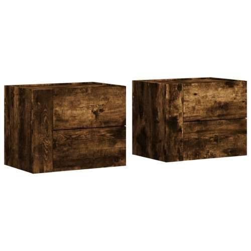 Zidni noćni ormarići 2 kom boja dimljenog hrasta 45x30x35 cm Dimljeni hrast 2 Cijena