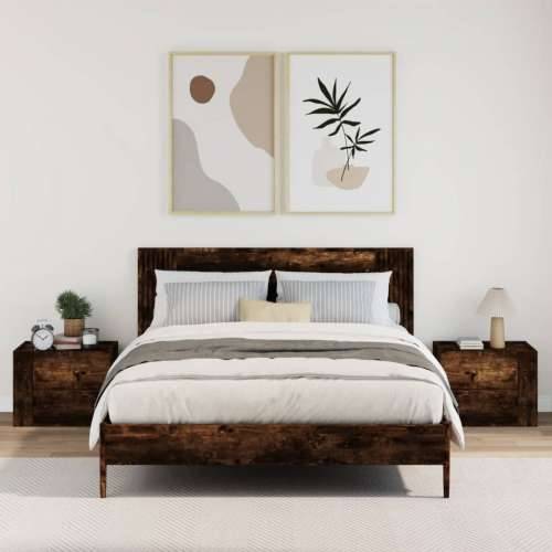 Zidni noćni ormarići 2 kom boja dimljenog hrasta 45x30x35 cm Dimljeni hrast 2 Cijena