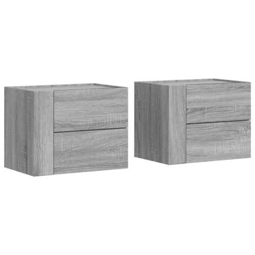 Zidni noćni ormarići 2 kom boja sivog hrasta sonome 45x30x35 cm - Sivi hrast sonoma 2 Cijena