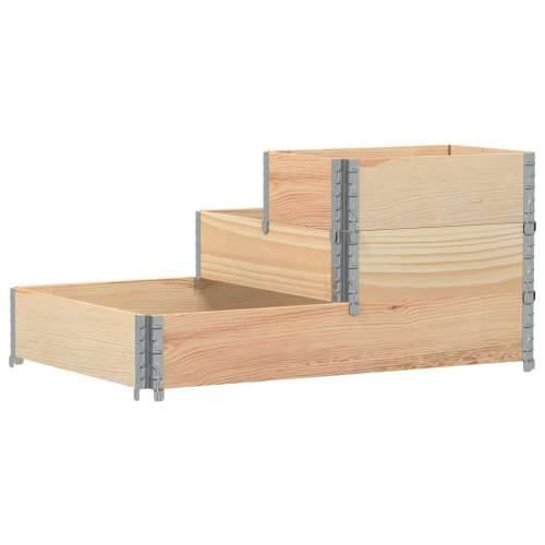 Povišena gredica s 3 razine 120 x 80 cm od masivne borovine - Prirodna 120 x 80 cm (60 x 40 cm) 1 Cijena