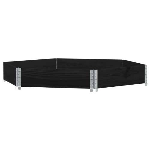 Povišena gredica šesterokutna crna 160x160 cm masivna borovina - Crna 160 x 160 cm 1 Cijena