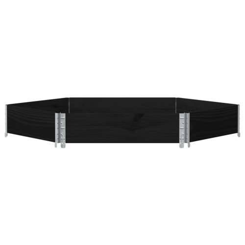 Povišena gredica šesterokutna crna 160x160 cm masivna borovina - Crna 160 x 160 cm 1 Cijena