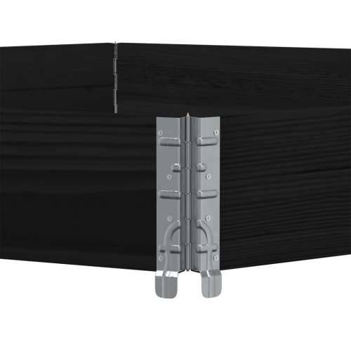 Povišena gredica šesterokutna crna 160x160 cm masivna borovina - Crna 160 x 160 cm 1 Cijena