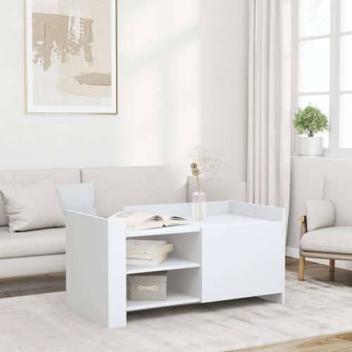 Stolić za kavu bijeli 100 x 50 x 50 cm od konstruiranog drva - Bijela 1 100 cm Cijena