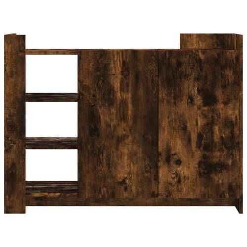 Komoda boja dimljenog hrasta 100 x 35 x 75 cm konstruirano drvo - Dimljeni hrast 1 Cijena