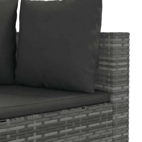 Vrtna garnitura - 4-dijelni set vrtnih sofa od poliratana s jastucima sivi - Siva 3 Cijena