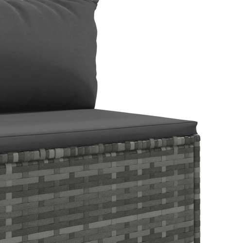 Vrtna garnitura - 4-dijelni set vrtnih sofa od poliratana s jastucima sivi - Siva 3 Cijena