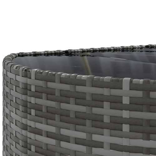 Vrtna garnitura - 4-dijelni set vrtnih sofa od poliratana s jastucima sivi - Siva 3 Cijena