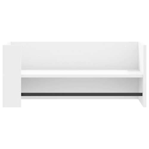 Zidna polica bijela 70,5 x 35 x 30,5 cm od konstruiranog drva - Bijela 70.5 x 35 x 30.5 cm 1 Cijena