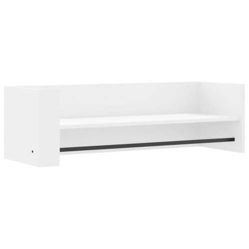 Zidna polica bijela 100 x 35 x 30,5 cm od konstruiranog drva - Bijela 100 x 35 x 30.5 cm 1 Cijena