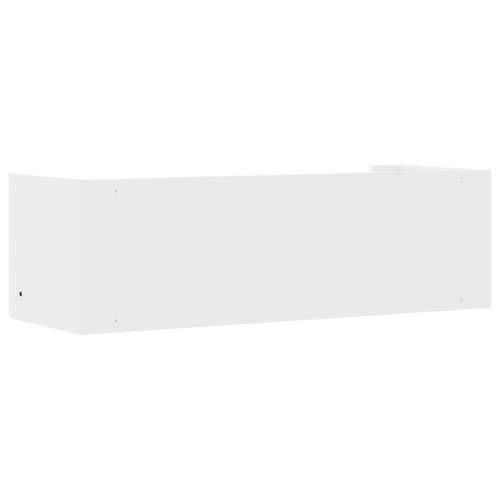 Zidna polica bijela 100 x 35 x 30,5 cm od konstruiranog drva - Bijela 100 x 35 x 30.5 cm 1 Cijena