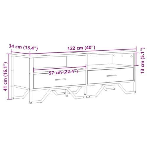 TV ormarić boja hrasta sonome 122x34x41 cm konstruirano drvo - sonoma hrast 1 Cijena