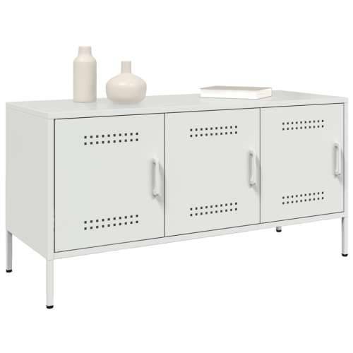 TV ormarić bijeli 100,5 x 39 x 50,5 cm čelični - Bijela 1 Cijena
