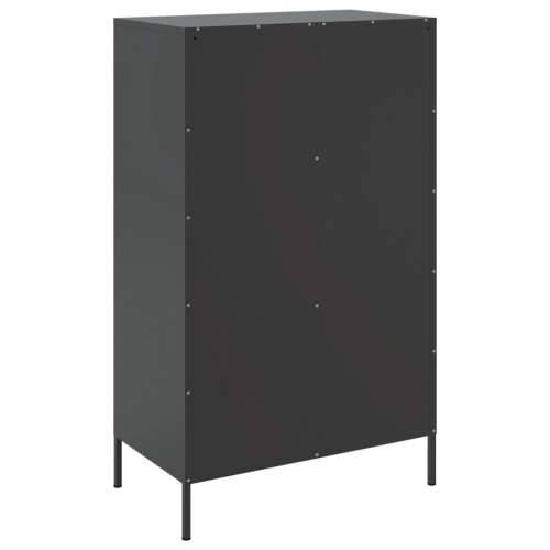 Visoka komoda crna 68 x 39 x 113 cm čelična Crna 1 Cijena