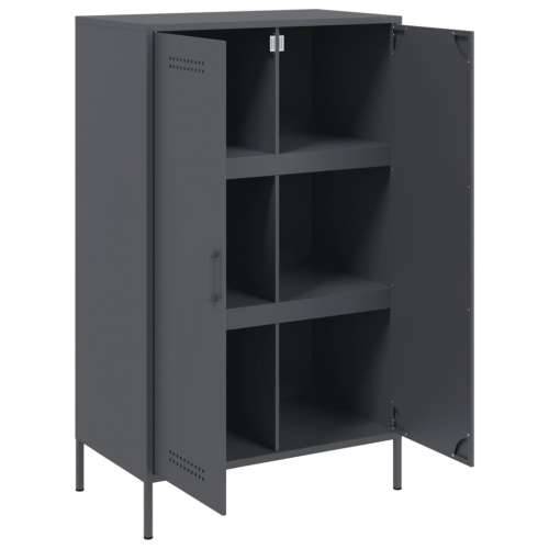 Visoka komoda antracit 67 x 39 x 113 cm čelična Antracit 1 Cijena