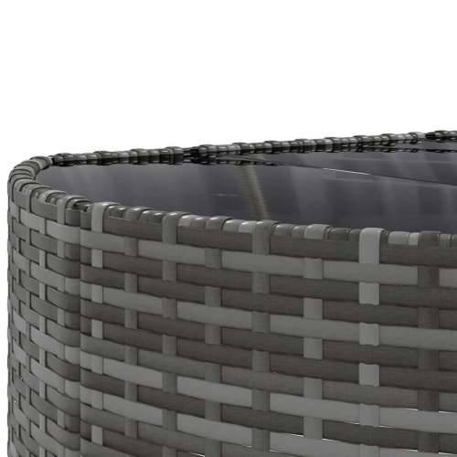 Vrtna garnitura - 7-dijelni set vrtnih sofa sivi od poliratana - Siva i plava 6 Cijena