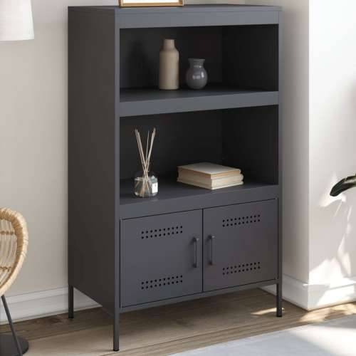 Visoka komoda antracit 67 x 39 x 113 cm čelična Antracit 1 Cijena