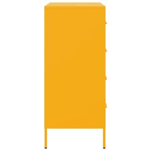 Komoda boja senfa 68 x 39 x 89 cm čelični - Žuta 1 Cijena