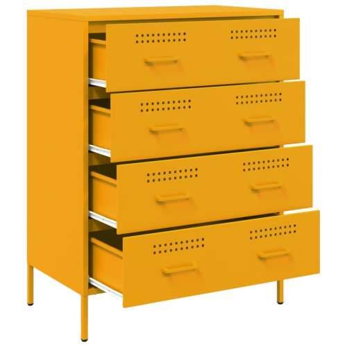 Komoda boja senfa 68 x 39 x 89 cm čelični - Žuta 1 Cijena