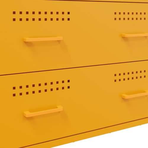 Komoda boja senfa 68 x 39 x 89 cm čelični - Žuta 1 Cijena