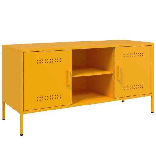 TV ormarić žuta boja senfa 100,5 x 39 x 50,5 cm čelični - Žuta 1 Cijena