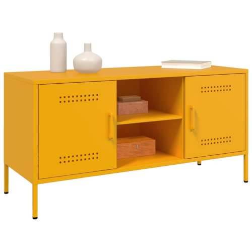 TV ormarić žuta boja senfa 100,5 x 39 x 50,5 cm čelični - Žuta 1 Cijena