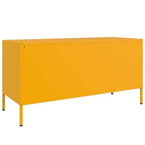 TV ormarić žuta boja senfa 100,5 x 39 x 50,5 cm čelični - Žuta 1 Cijena