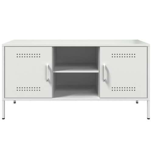 TV ormarić bijeli 100,5 x 39 x 50,5 cm čelični Bijela 1 Cijena