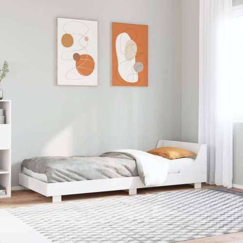 Okvir kreveta bez madraca bijeli 90 x 200 cm masivna borovina - Bijela 90 x 200 cm Cijena