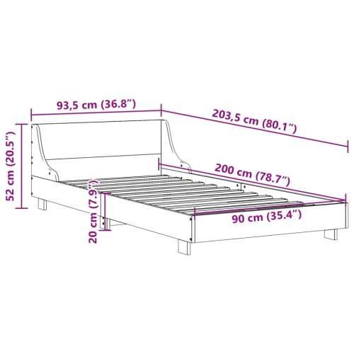 Okvir kreveta bez madraca bijeli 90 x 200 cm masivna borovina - Bijela 90 x 200 cm Cijena