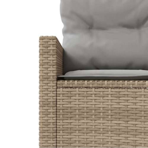 Vrtna sofa sa stolom i jastucima okrugla bež od poliratana - bež i svjetlosiva 1 Okruglo pe rattan and glass Cijena
