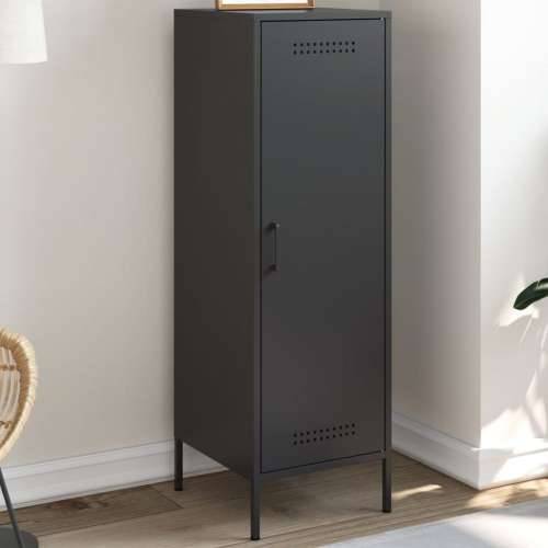 Visoka komoda crna 36 x 39 x 113 cm čelična Crna 1 Cijena