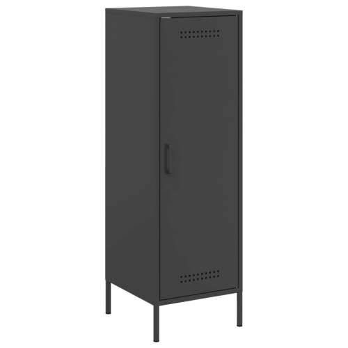 Visoka komoda crna 36 x 39 x 113 cm čelična Crna 1 Cijena