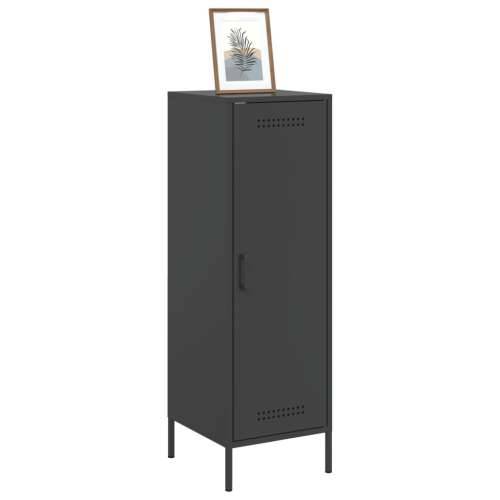Visoka komoda crna 36 x 39 x 113 cm čelična Crna 1 Cijena