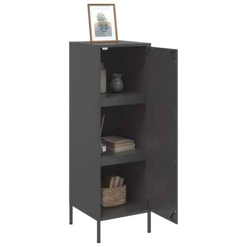 Visoka komoda crna 36 x 39 x 113 cm čelična Crna 1 Cijena