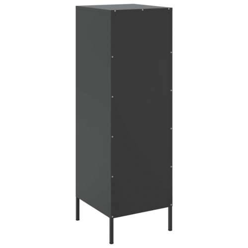 Visoka komoda crna 36 x 39 x 113 cm čelična Crna 1 Cijena