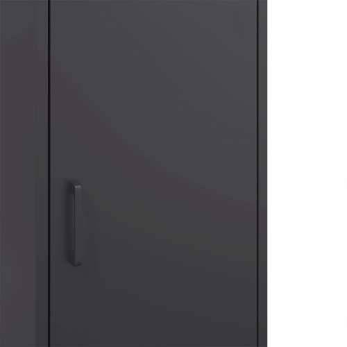 Visoka komoda crna 36 x 39 x 113 cm čelična Crna 1 Cijena