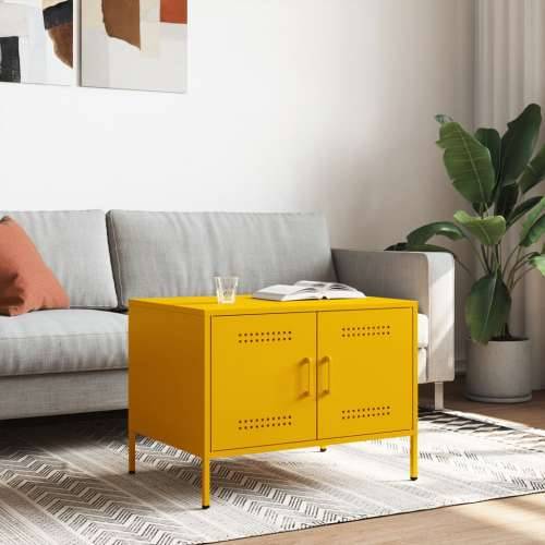 Stolić za kavu boje senfa 68x50x50,5 cm čelik Žuta 1 Cijena