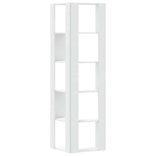 Kutni regal za knjige s 5 razine bijeli 50x50x179 cm drveni - Bijela 1 Cijena