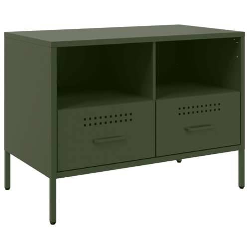 TV ormarić maslinastozeleni 68 x 39 x 50,5 cm čelični - Zelena 1 Cijena